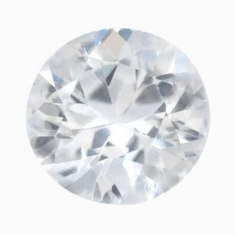 Natural classic white zircon gemstone