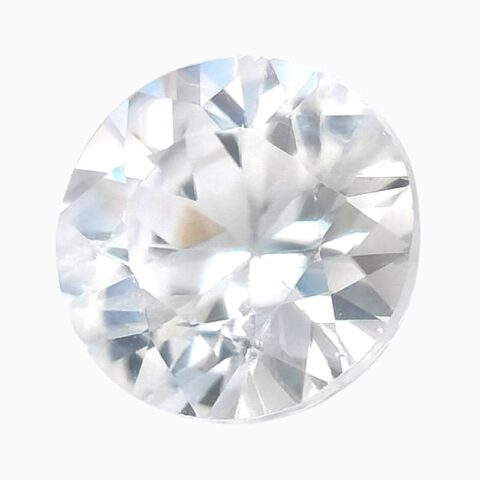 Natural classic white zircon gemstone