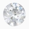 Natural near-colorless round zircon gemstone