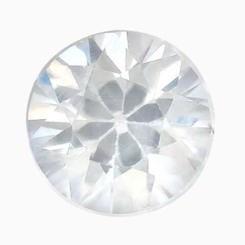 Natural bright near-colorless white zircon gemstone