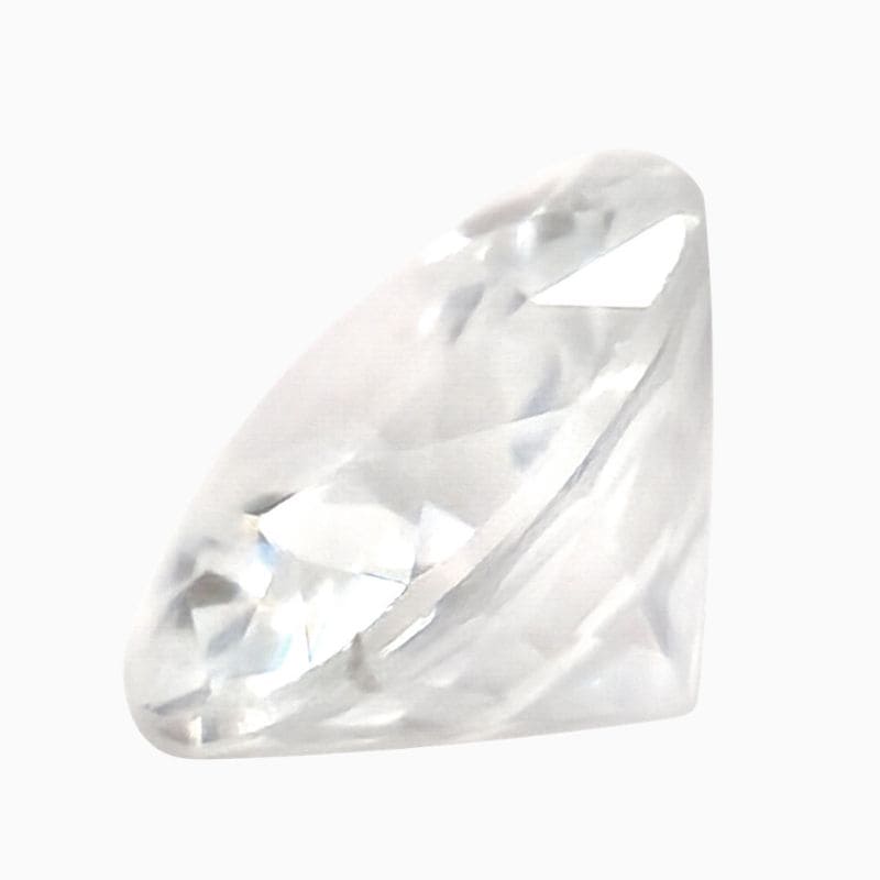 bright near-colorless white zircon gemstone