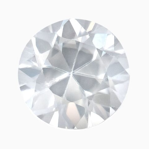Natural brilliant near-colorless white zircon gemstone