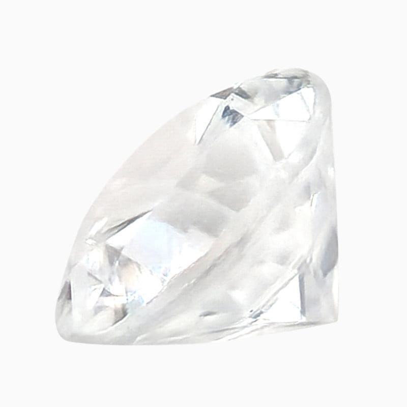 brilliant near-colorless white zircon gemstone