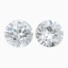 Natural white round zircon matching pair