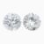 Natural white round zircon matching pair