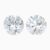 Natural white round zircon matching pair