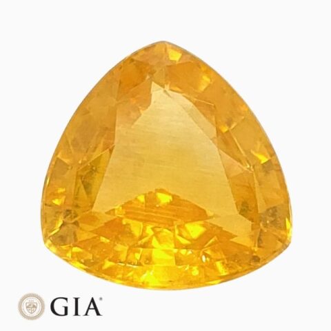Natural orangy yellow sapphire gemstone