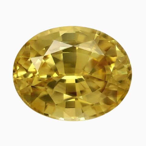 Natural golden yellow zircon gemstone