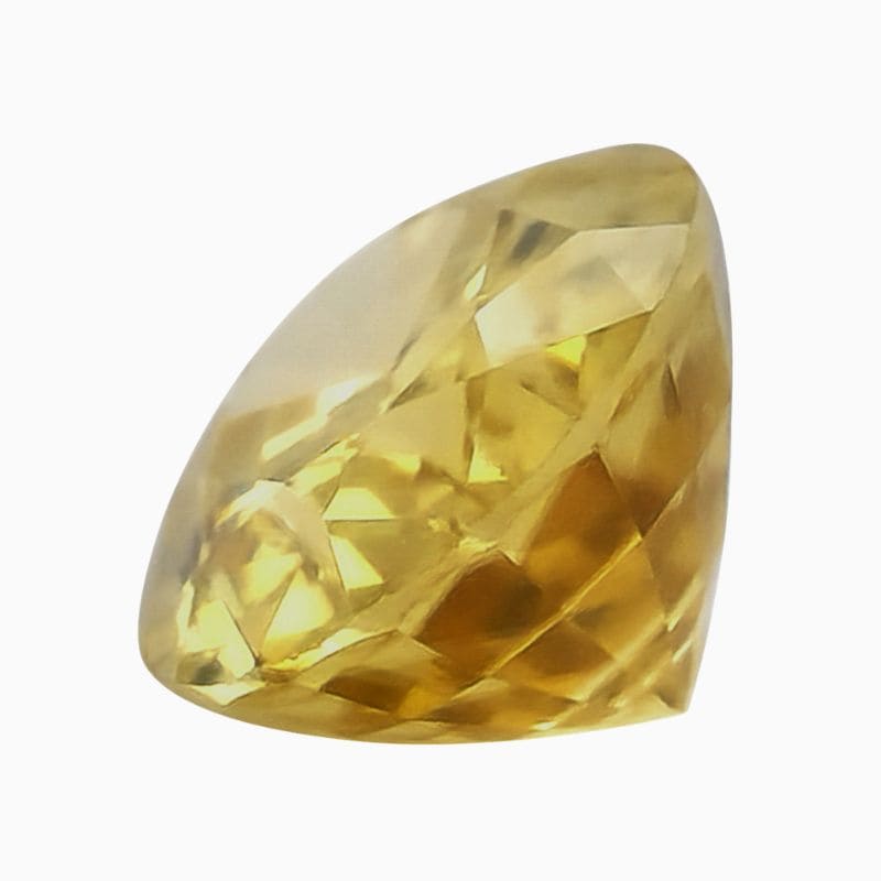 golden yellow zircon gemstone