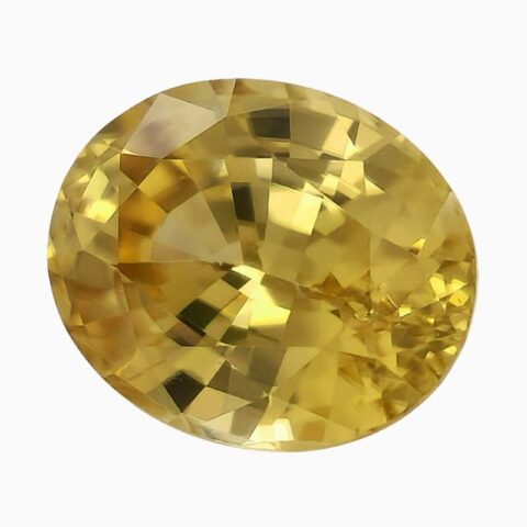 Natural golden yellow zircon gemstone