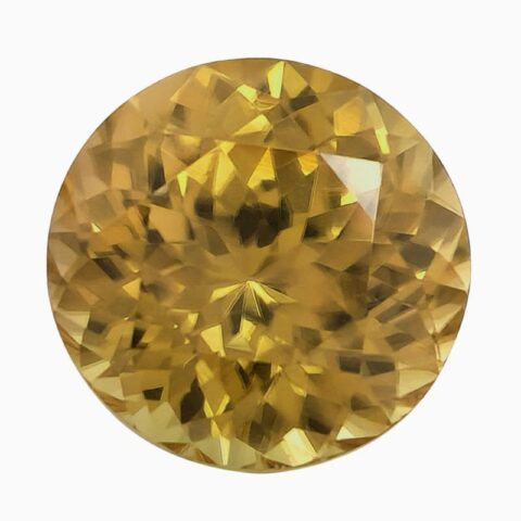 Natural deep yellow zircon gemstone