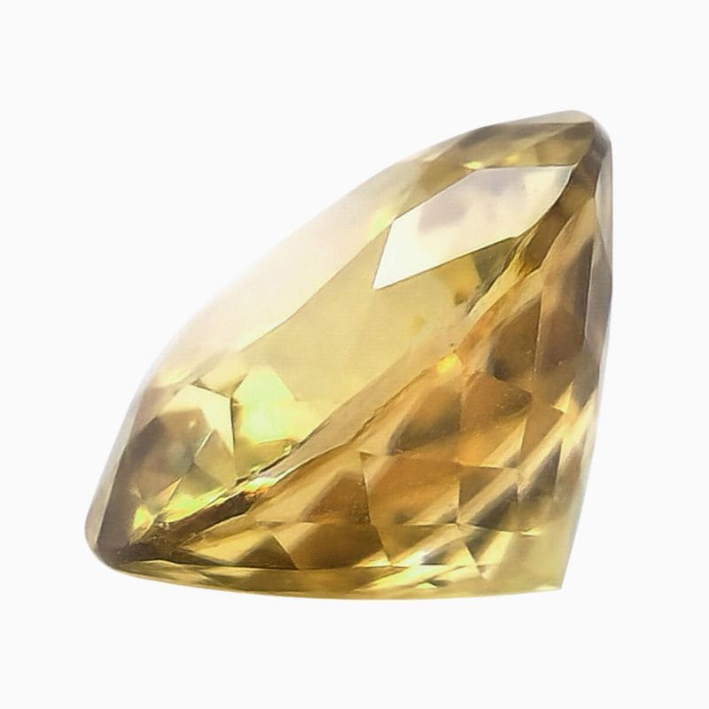 deep yellow zircon gemstone