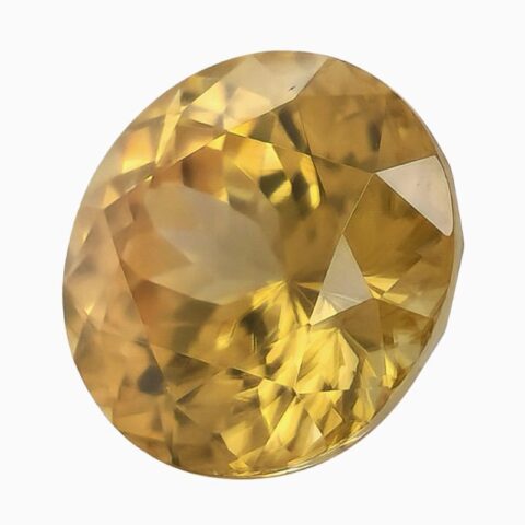 Natural deep yellow zircon gemstone