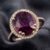 Purple Garnet Halo Ring