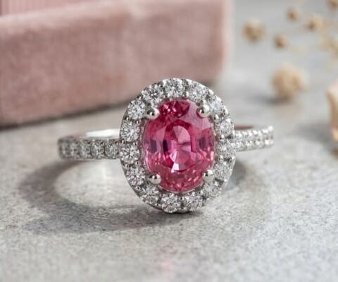 Neon Tanzanian Spinel Diamond Ring