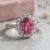 Neon Tanzanian Spinel Diamond Ring