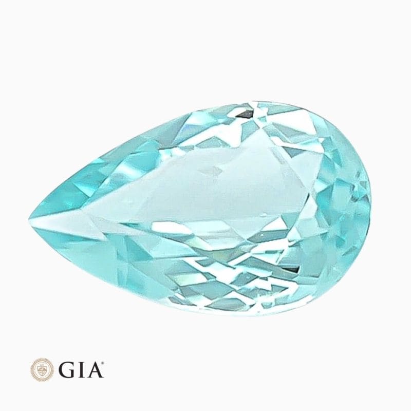 Natural green-blue Paraiba tourmaline gemstone
