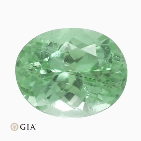 Natural green Paraiba tourmaline gemstone