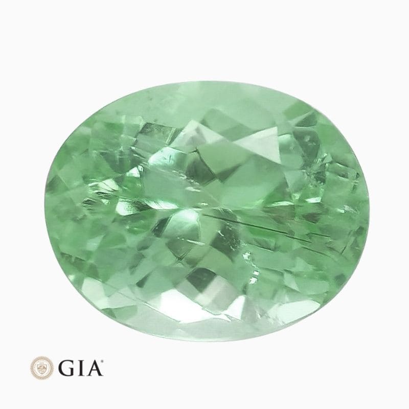 Natural green Paraiba tourmaline gemstone