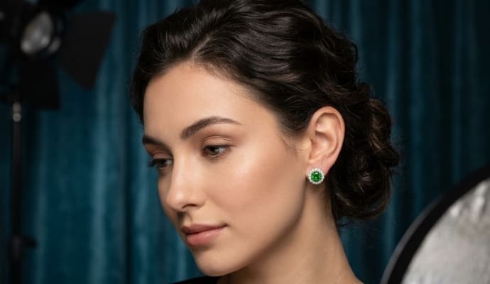 Tsavorite Diamond Earrings