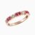 Round pink sapphire ring