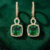 Regal Green Tsavorite Diamond Earrings