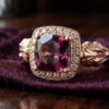 Rhodolite Garnet Rose Gold Ring