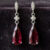 Rose Drop Rubellite Diamond Earrings