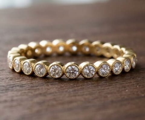 Bezel Set Eternity Lab Grown Diamond Ring
