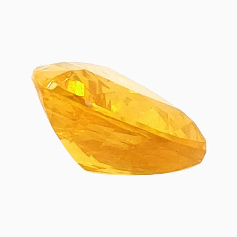 Natural orangy yellow sapphire gemstone