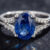 Scarlet Blue Sapphire Gemstone Ring
