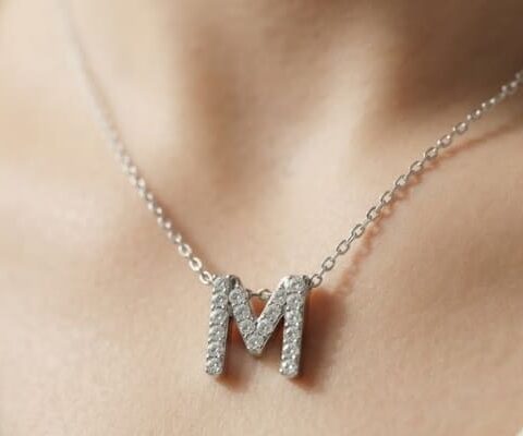 Signature Alphabet Natural Diamond Necklace