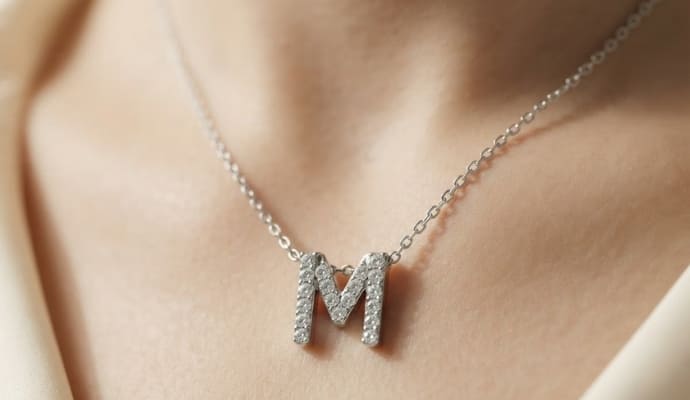 Signature Alphabet Natural Diamond Necklace