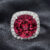 Red Tourmaline Diamond Ring