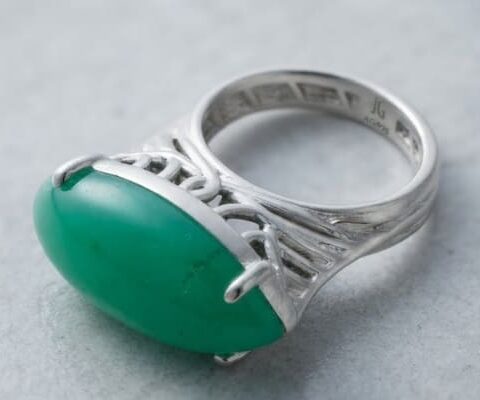 Greenish Blue Agate Ring