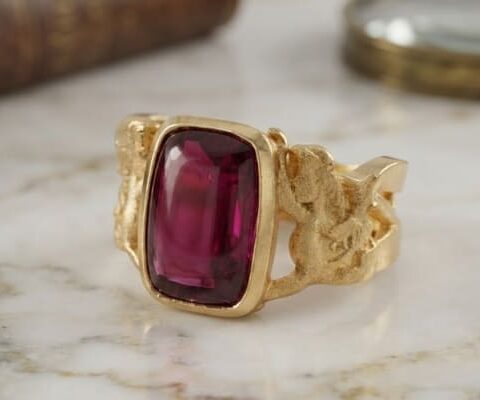 Stud Gems Rubellite Ring