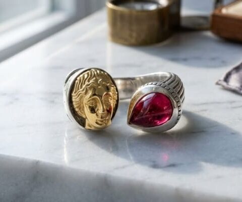 Stud Gems Rubellite Ring