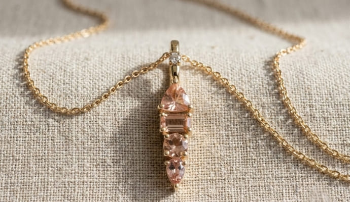 Sunlit Imperial Topaz Diamond Pendant