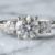 Three Stone Round Lab Grown Diamond Ring