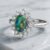 Three Tone Black Opal Gemstone Ring