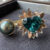 Three Tone Blue Zircon Diamond Ring