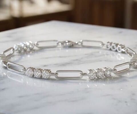 Trio Natural Diamond Link Bracelet