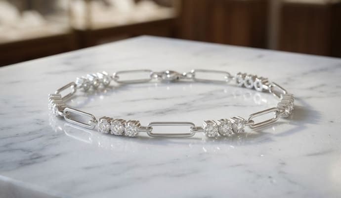 Trio Natural Diamond Link Bracelet