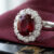 Unheated Mozambique Ruby Diamond Ring