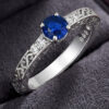 Vintage Style Sapphire Engagement Ring