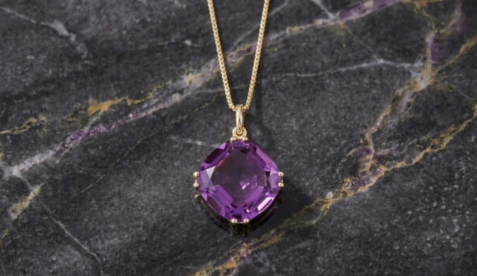 Violet Amethyst Choker Pendant