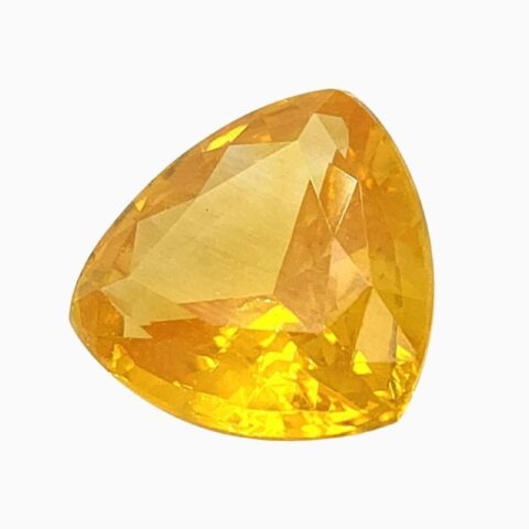 Natural orangy yellow sapphire gemstone