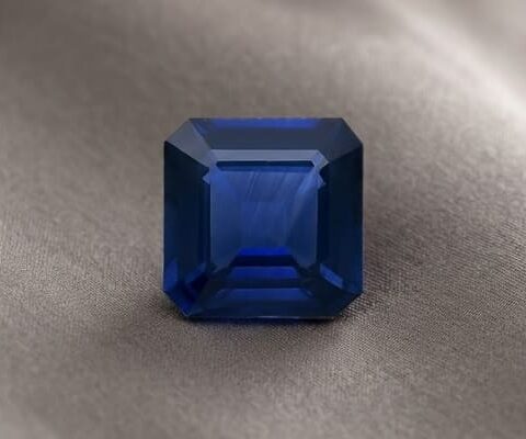 Blue Sapphire octagonal cut gemstone