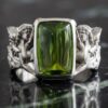 Green Tourmaline Diamond Ring