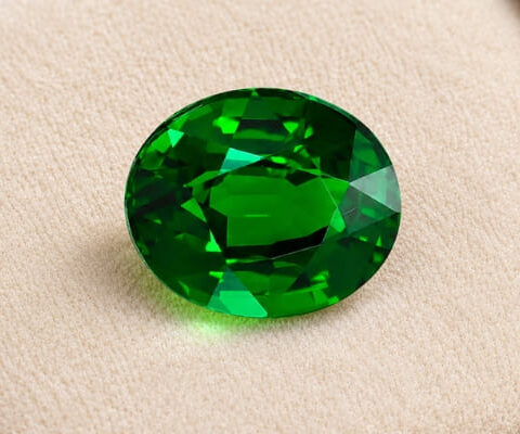 Oval Brilliant Green Tsavorite